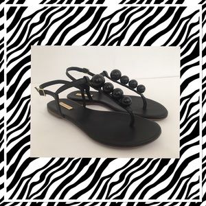 Louise et Cie Women’s Black Leather Sandal Shoe